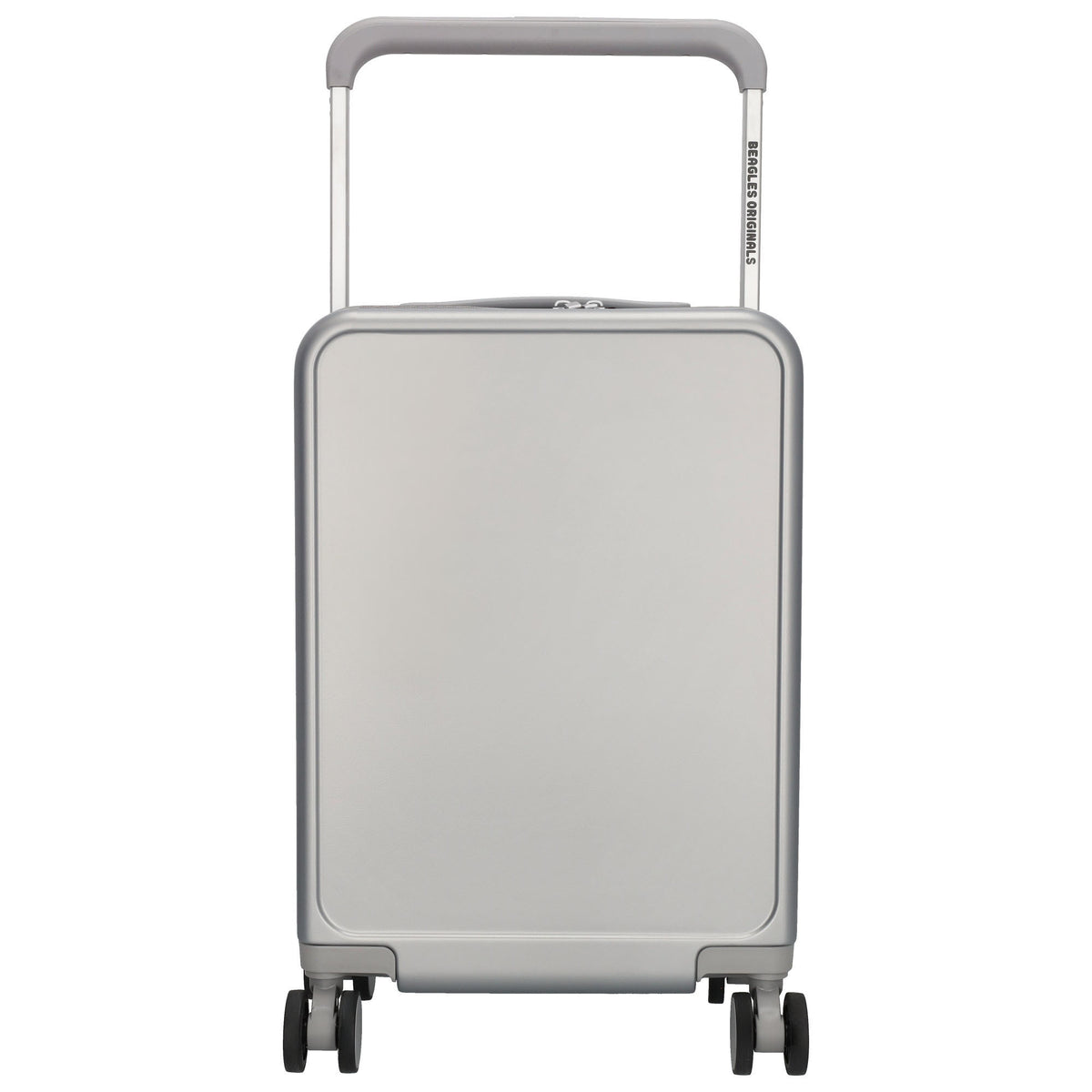 Reisetrolley|Handgepäck in Silber mit 4-Rad und USB Anschluss - leder-accessoires.com