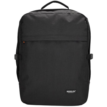 Rucksack-|Reisetaschenfunktion 36 x 50cm in Schwarz mit Reißverschluss - leder-accessoires.com