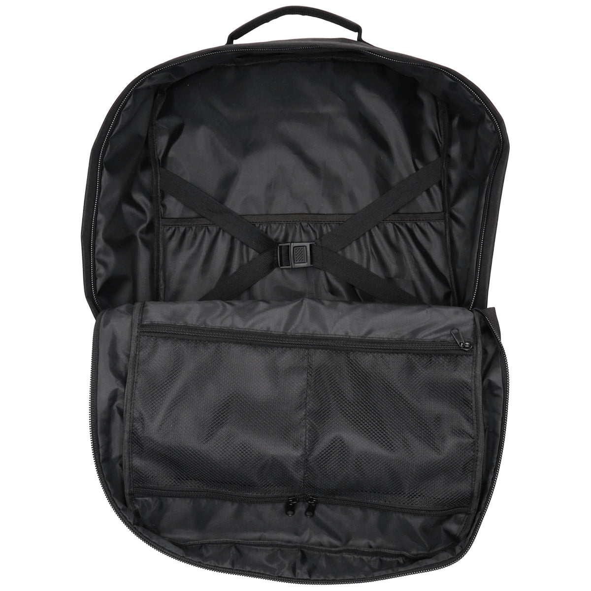 Rucksack-|Reisetaschenfunktion 36 x 50cm in Schwarz mit Reißverschluss - leder-accessoires.com