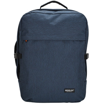 Rucksack-|Reisetaschenfunktion 36 x 50cm in Blau mit Reißverschluss - leder-accessoires.com