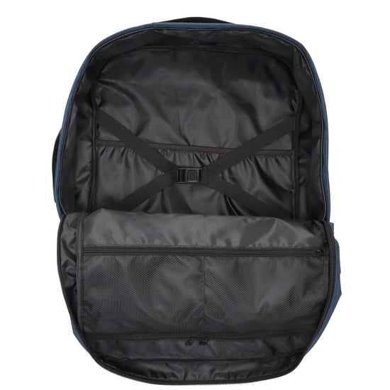 Rucksack-|Reisetaschenfunktion 36 x 50cm in Blau mit Reißverschluss - leder-accessoires.com