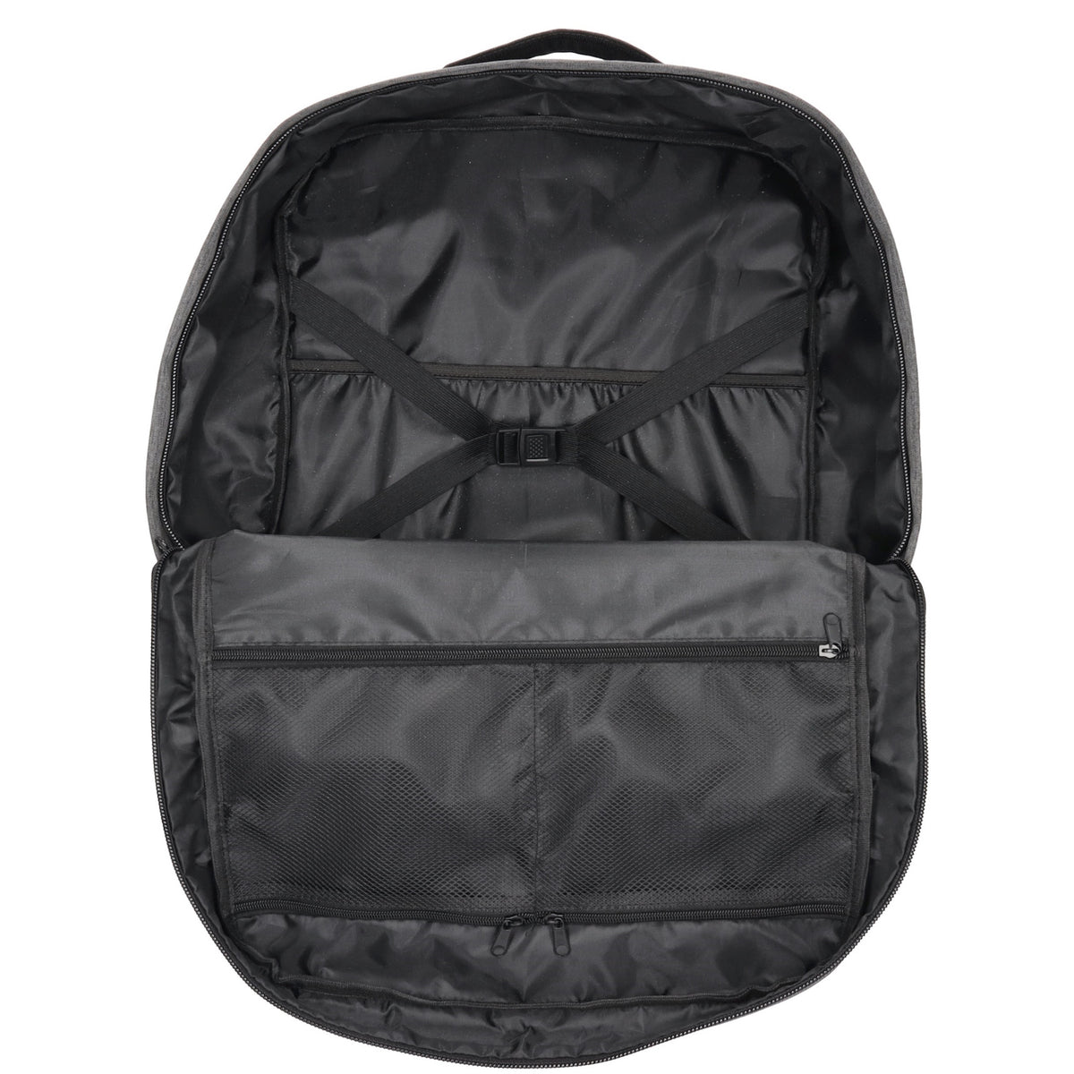 Rucksack-|Reisetaschenfunktion 36 x 50cm in Grau mit Reißverschluss - leder-accessoires.com