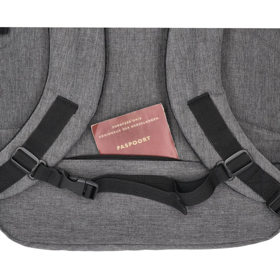 Rucksack-|Reisetaschenfunktion 36 x 50cm in Grau mit Reißverschluss - leder-accessoires.com