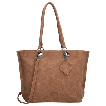 Shopper aus Kunstleder in Braun 46x31cm mit Reißverschluss - leder-accessoires.com