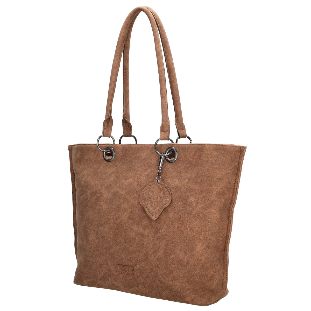 Shopper aus Kunstleder in Braun 46x31cm mit Reißverschluss - leder-accessoires.com