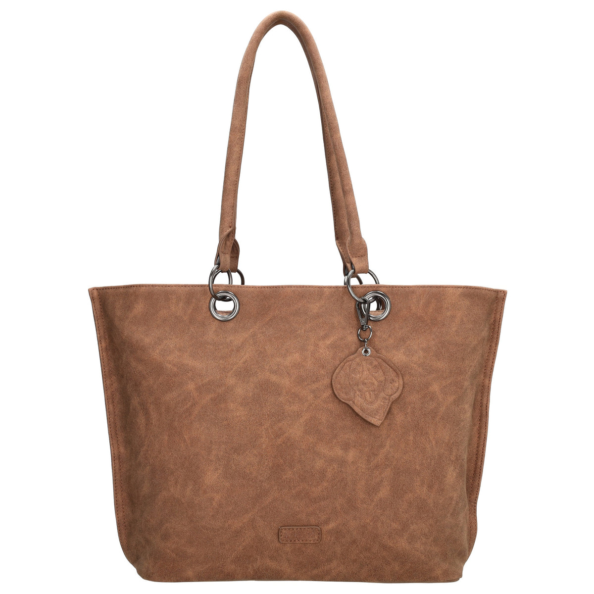 Shopper aus Kunstleder in Braun 46x31cm mit Reißverschluss - leder-accessoires.com