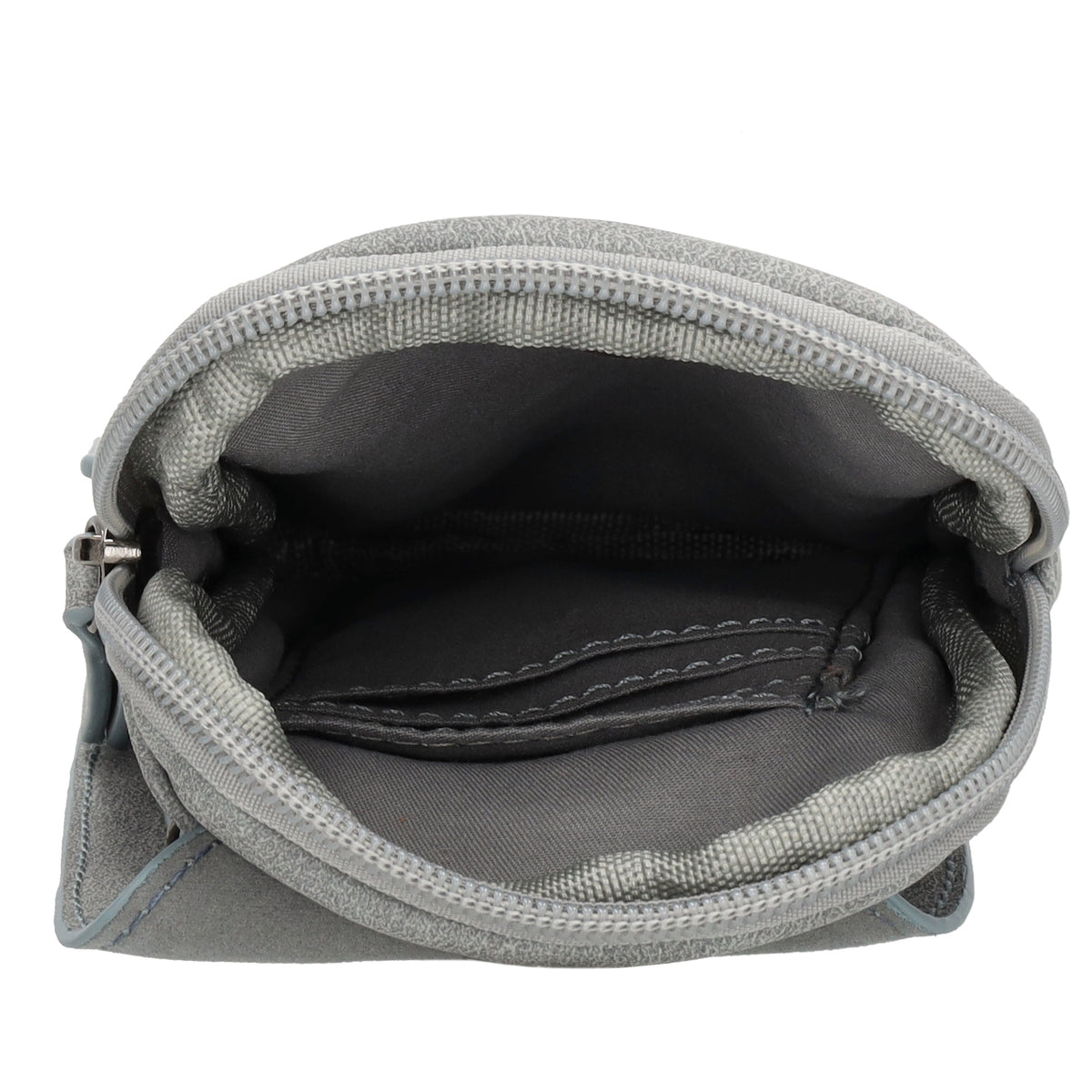 Handytasche aus Kunstleder 20x11cm in Hellblau mit Textilriemen - leder-accessoires.com