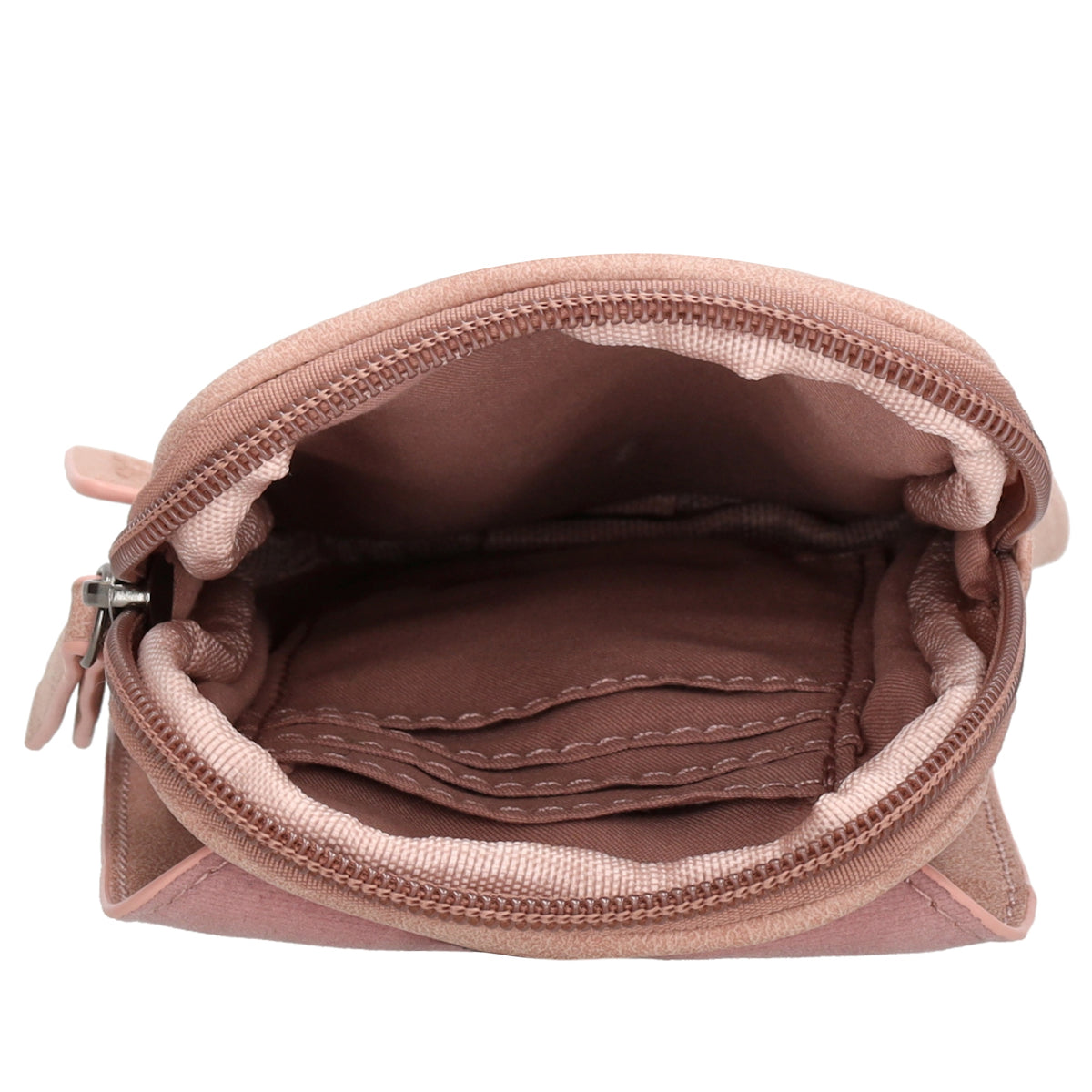 Handytasche aus Kunstleder 20x11cm in Rosa mit Textilriemen - leder-accessoires.com