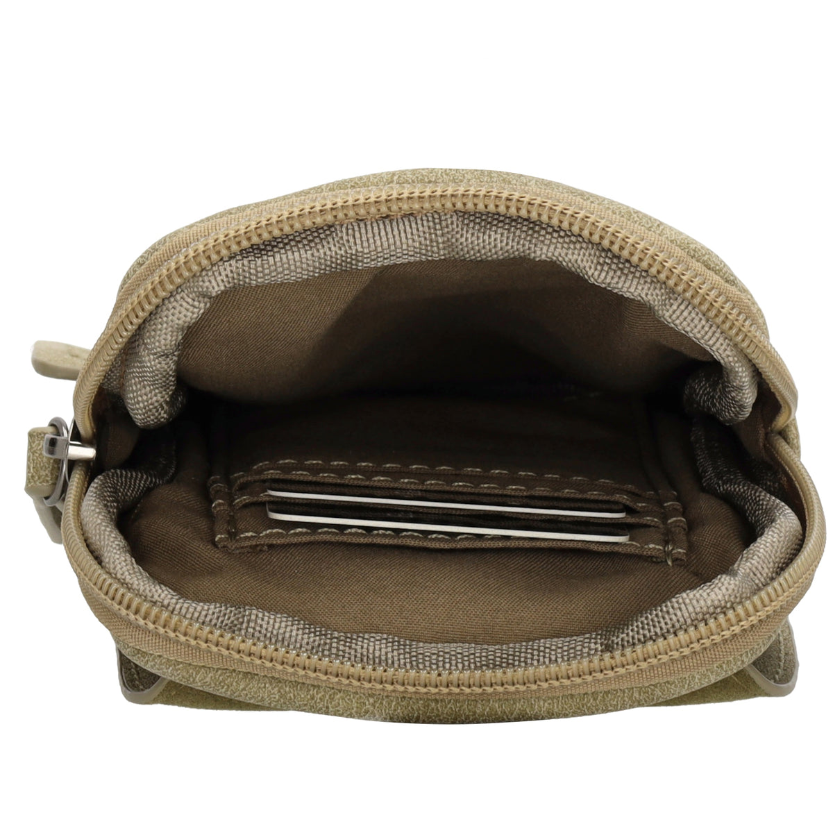 Handytasche aus Kunstleder 20x11cm in Olive mit Textilriemen - leder-accessoires.com