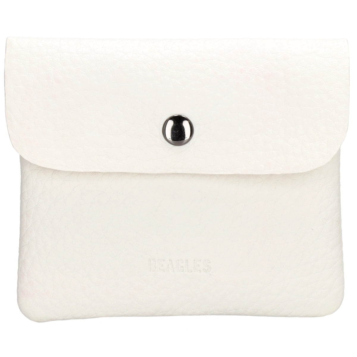 Geldbörse 10x9cm in Weiß mit Überschlag in weichem Leder - leder-accessoires.com