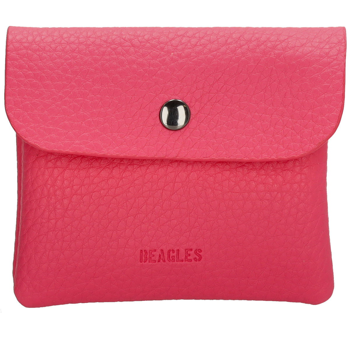 Geldbörse 10x9cm in Pink mit Überschlag in weichem Leder - leder-accessoires.com