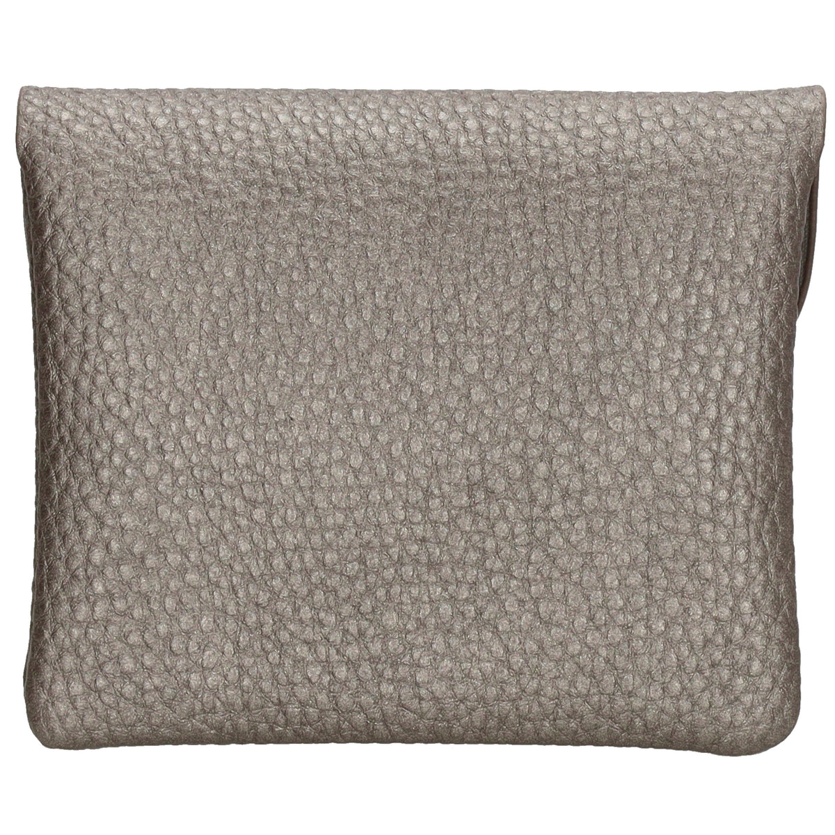 Geldbörse 10x9cm in Silber mit Überschlag in weichem Leder - leder-accessoires.com