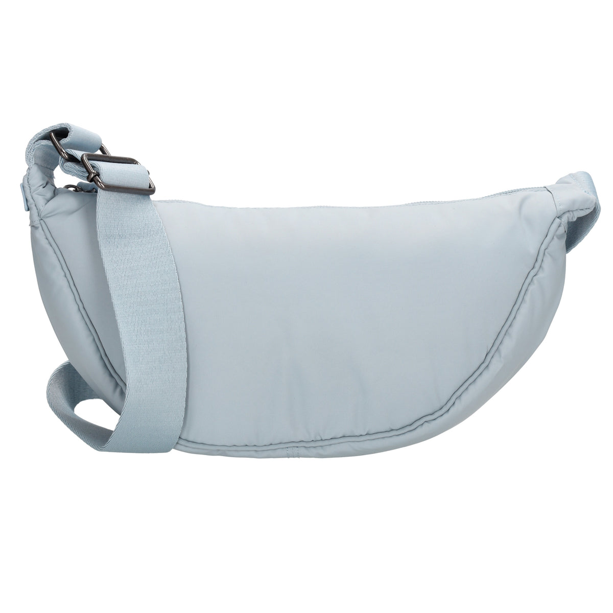 Hellblaue Bodybag 39x18 cm – Wattierte Tasche - leder-accessoires.com