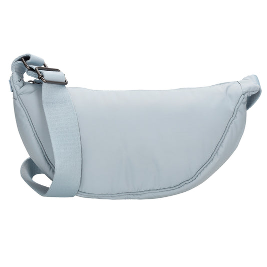 Hellblaue Bodybag 39x18 cm – Wattierte Tasche - leder-accessoires.com