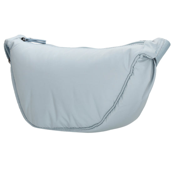 Hellblaue Bodybag 39x18 cm – Wattierte Tasche - leder-accessoires.com