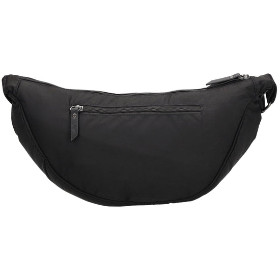 Bodybag 39x18cm in Schwarz mit Reißverschluss - leder-accessoires.com