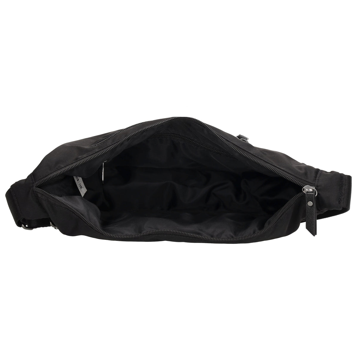 Bodybag 39x18cm in Schwarz mit Reißverschluss - leder-accessoires.com