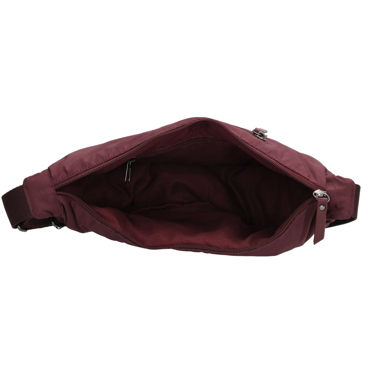 Bodybag 39x18cm in Weinrot|Burgunder mit Reißverschluss - leder-accessoires.com