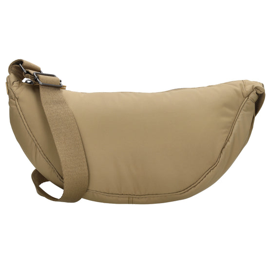 Bodybag 39x18cm in Taupe mit Reißverschluss - leder-accessoires.com