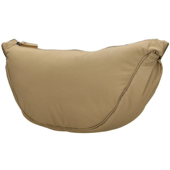 Bodybag 39x18cm in Taupe mit Reißverschluss - leder-accessoires.com