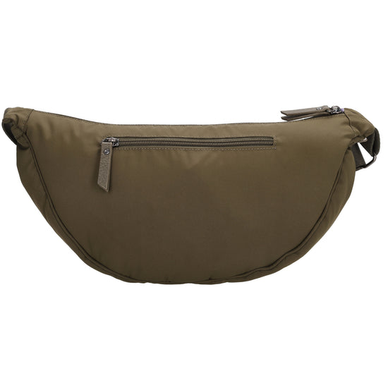 Bodybag 39x18cm in Oliv mit Reißverschluss - leder-accessoires.com