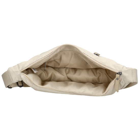 Bodybag 39x18cm in Creme mit Reißverschluss - leder-accessoires.com