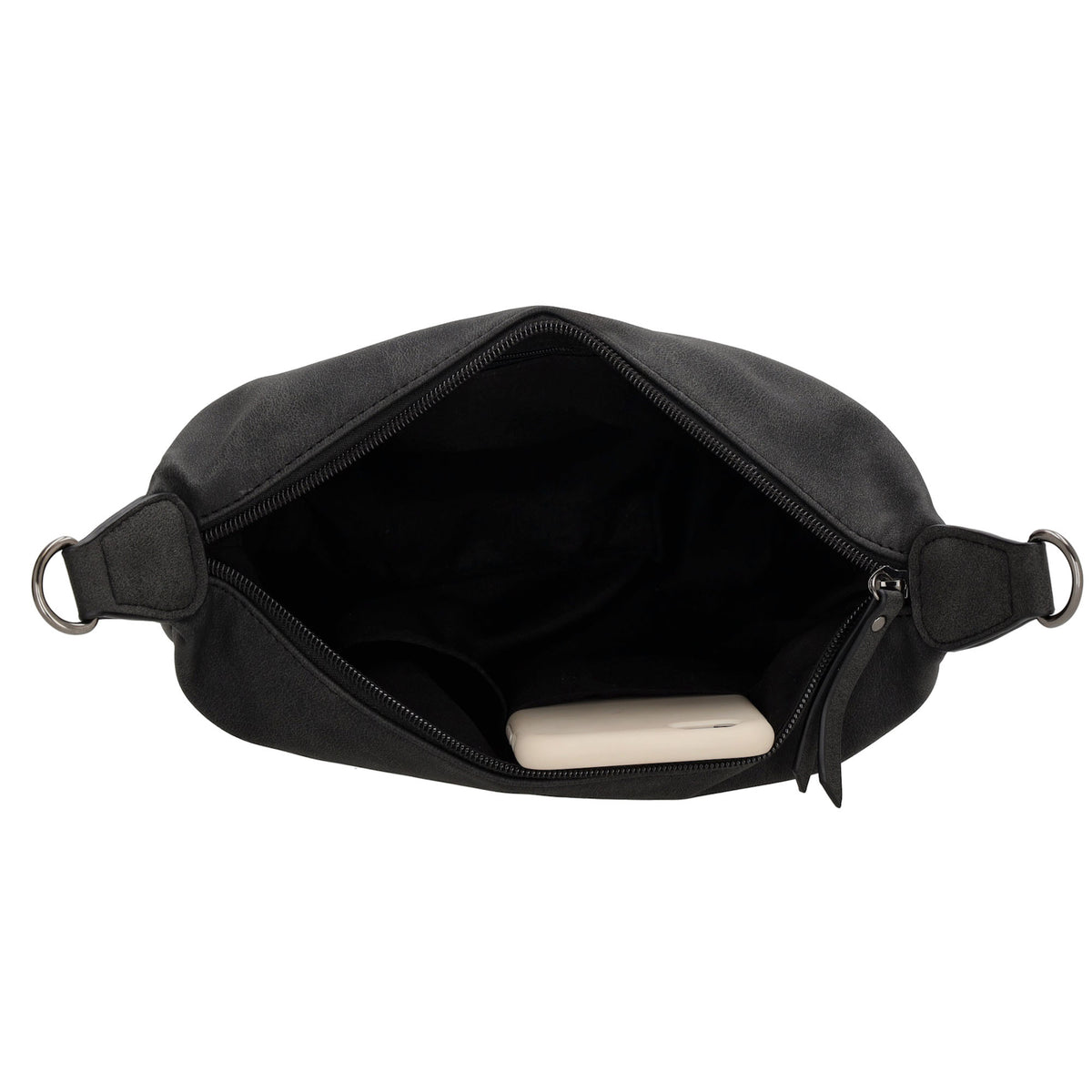 Bodybag 28 x 18cm in marmorierter Optik Schwarz - leder-accessoires.com