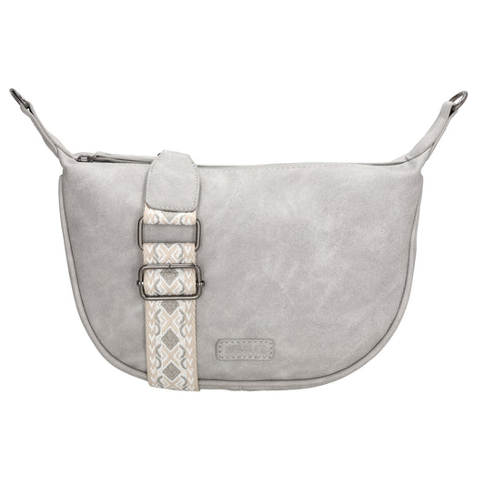 Bodybag 28 x 18cm in marmorierter Optik Hellgrau - leder-accessoires.com