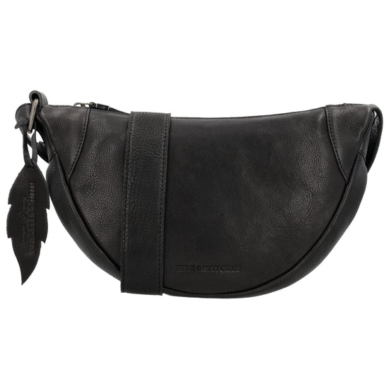 Schwarze Leder Bodybag 29x18 cm – Elegante Gürteltasche - leder-accessoires.com