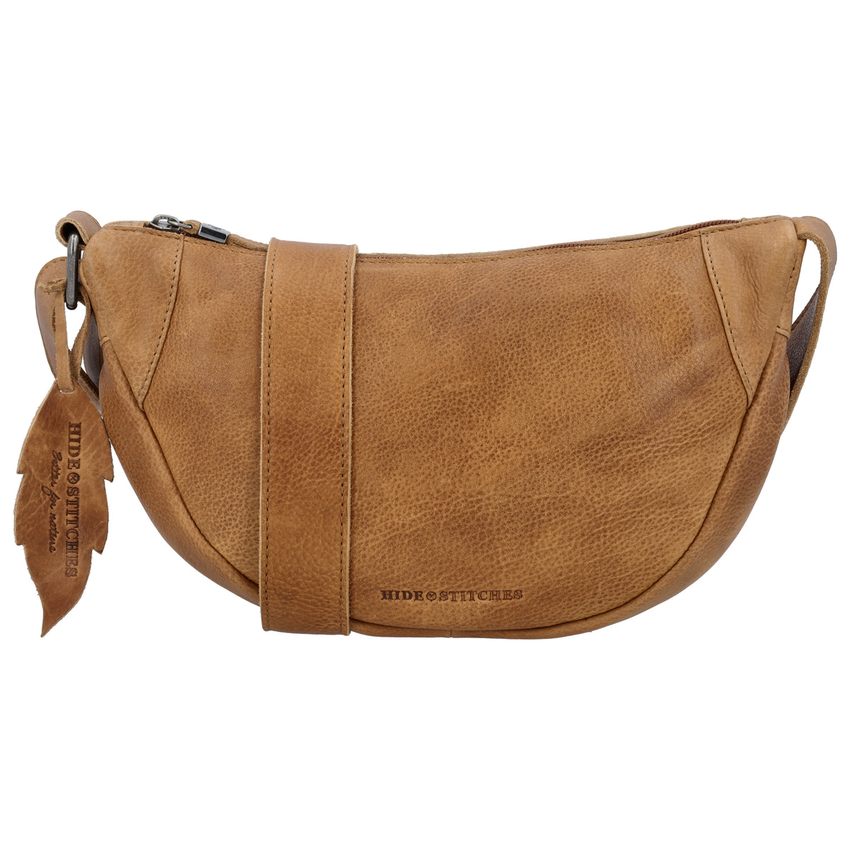 Braune Leder Bodybag 29x18 cm – Gepolsterte Gürteltasche - leder-accessoires.com