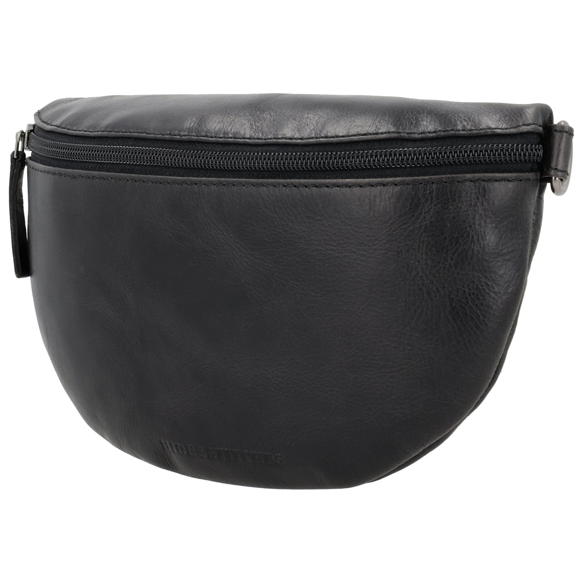 Bodybag 24x13cm in Schwarz mit Reißverschluss und Wechselriemen - leder-accessoires.com