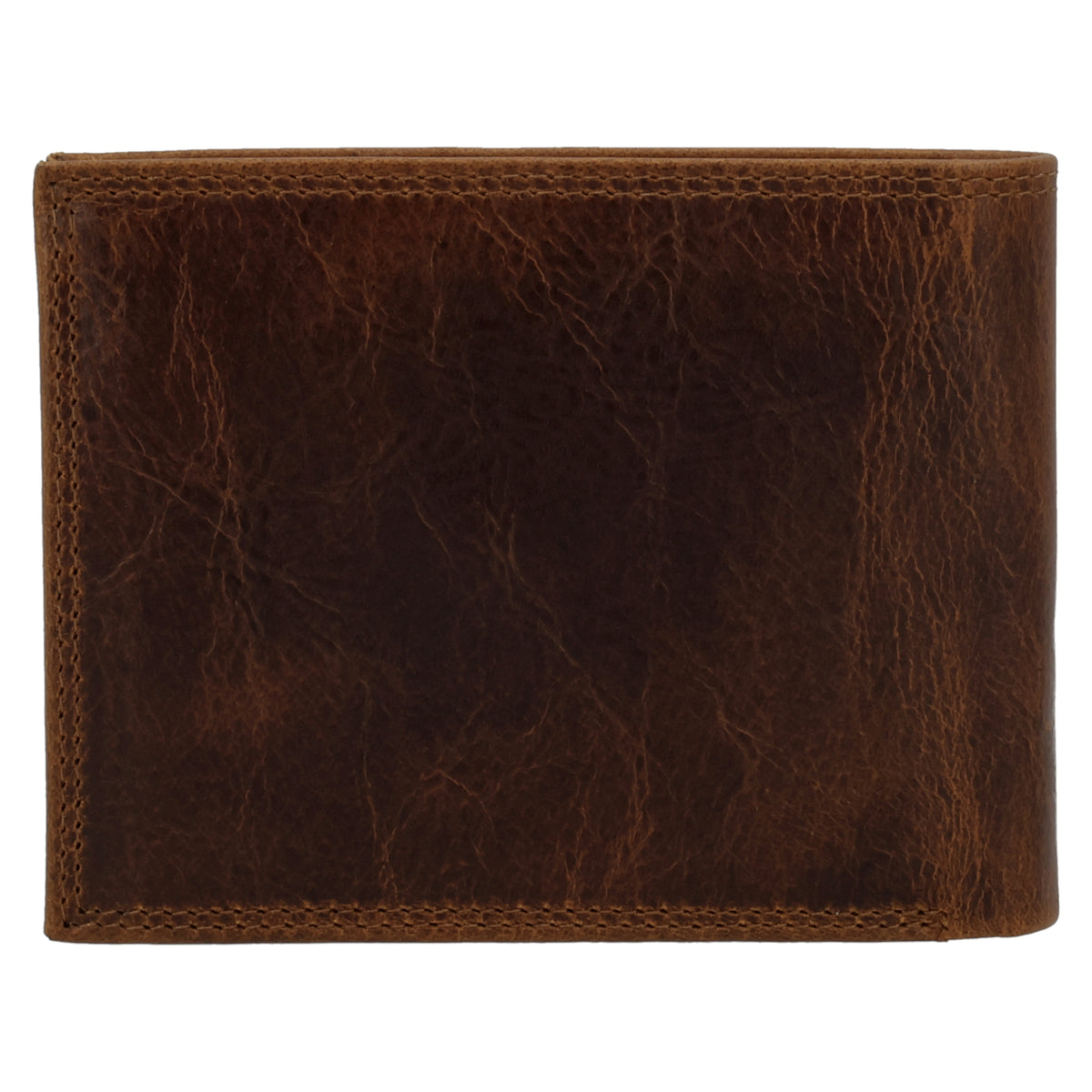 Geldbörse Querformat 12,5 x 10cm in Braun mit Riegel - leder-accessoires.com