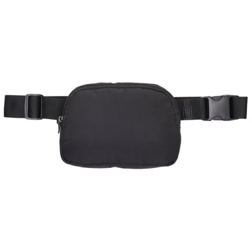 Bodybag|Gürteltasche 19,5 x 14cm in Schwarz wattiert - leder-accessoires.com