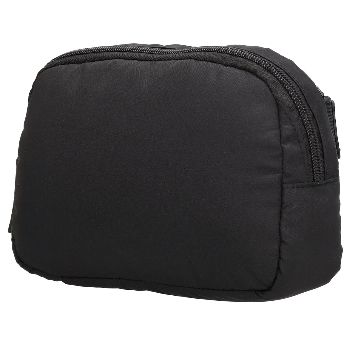 Bodybag|Gürteltasche 19,5 x 14cm in Schwarz wattiert - leder-accessoires.com