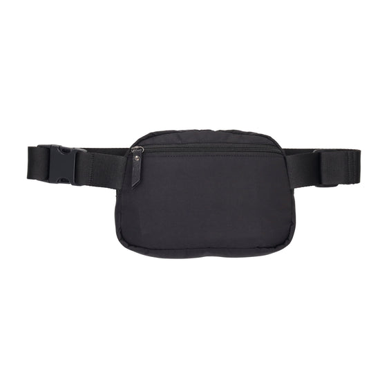 Bodybag|Gürteltasche 19,5 x 14cm in Schwarz wattiert - leder-accessoires.com