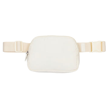 Bodybag|Gürteltasche 19,5 x 14cm in Weiß wattiert - leder-accessoires.com