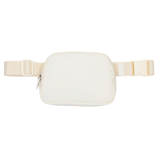 Bodybag|Gürteltasche 19,5 x 14cm in Weiß wattiert - leder-accessoires.com