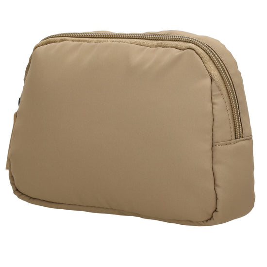 Bodybag|Gürteltasche 19,5 x 14cm in Taupe wattiert - leder-accessoires.com