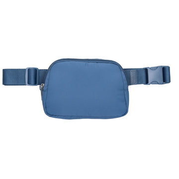 Bodybag|Gürteltasche 19,5 x 14cm in Jeansblau wattiert - leder-accessoires.com