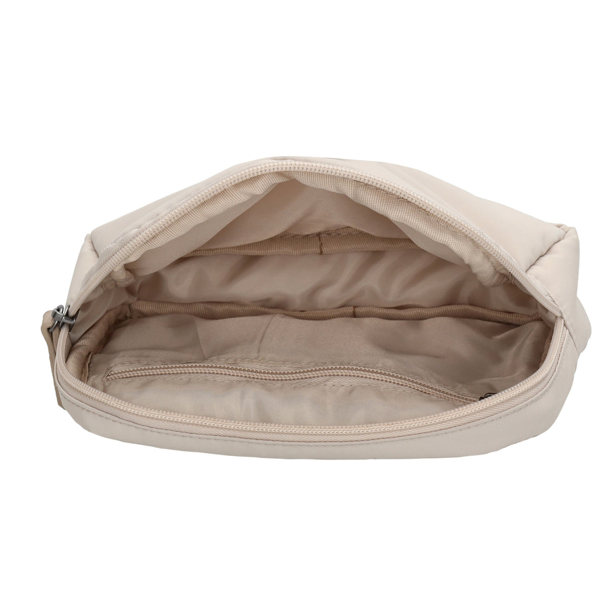 Bodybag|Gürteltasche 19,5 x 14cm in Creme wattiert - leder-accessoires.com