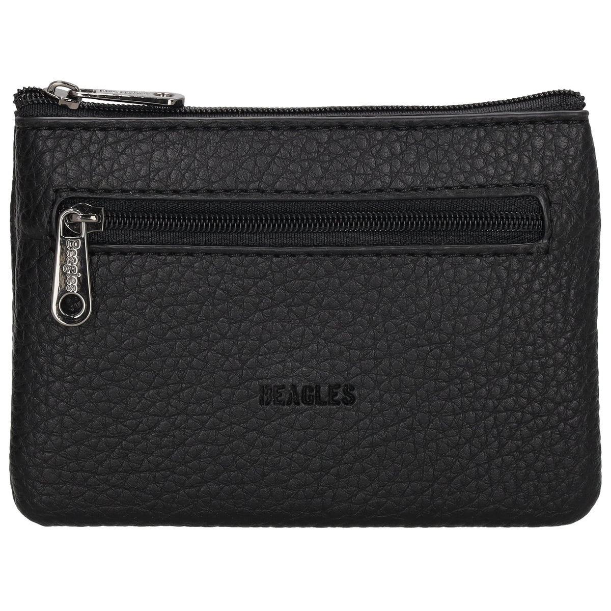 Schlüsseletui 12,5x9cm in Schwarz mit Reißverschluss - leder-accessoires.com