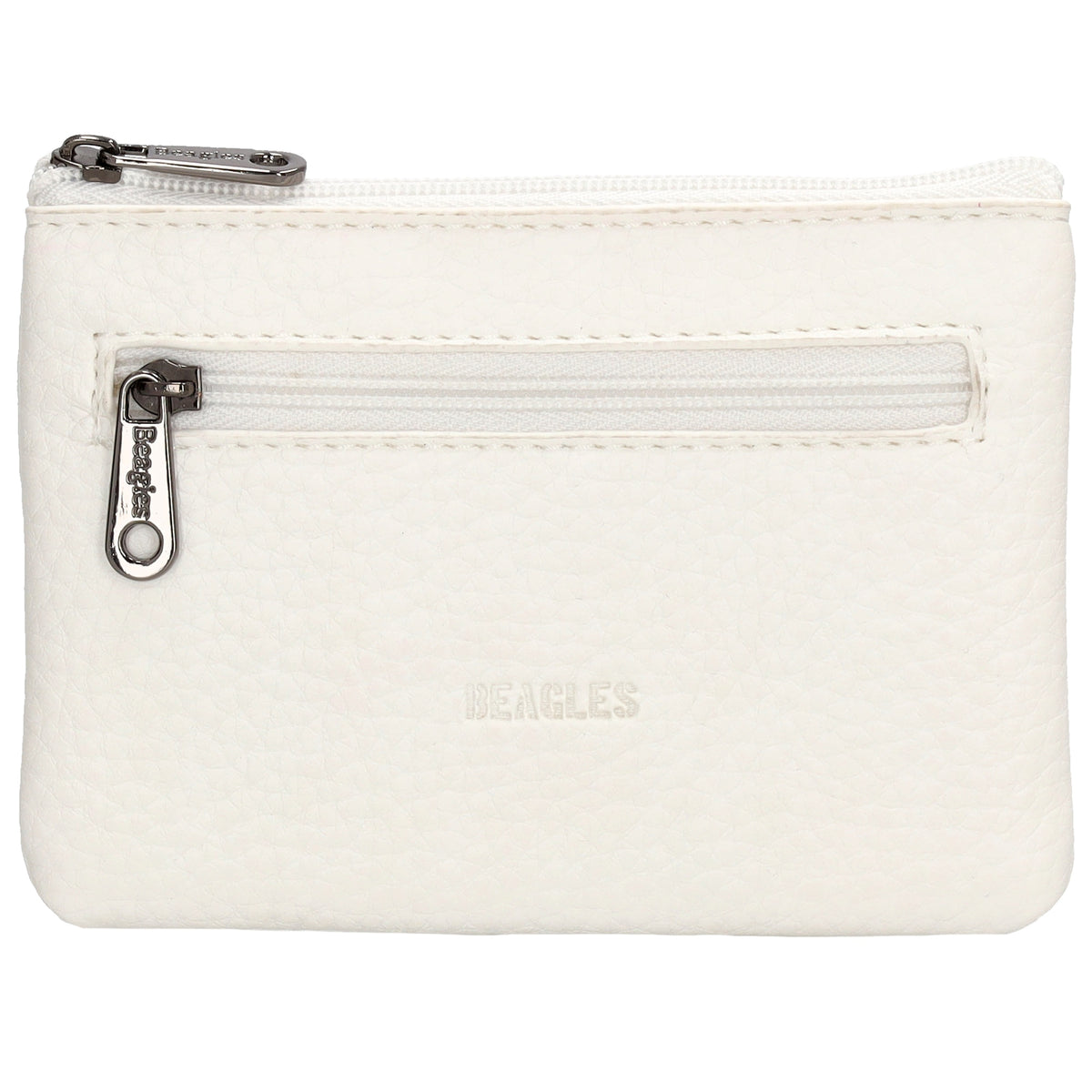 Schlüsseletui 12,5x9cm in Weiß mit Reißverschluss - leder-accessoires.com