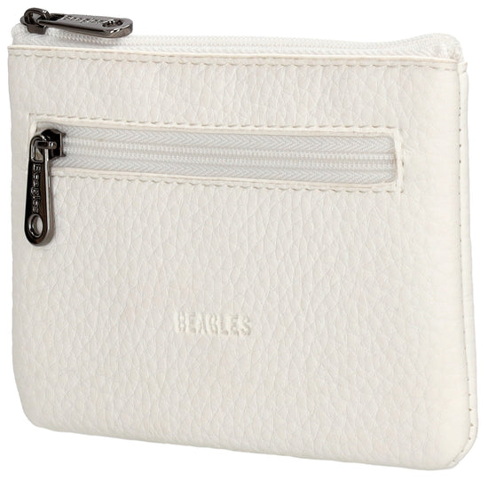 Schlüsseletui 12,5x9cm in Weiß mit Reißverschluss - leder-accessoires.com