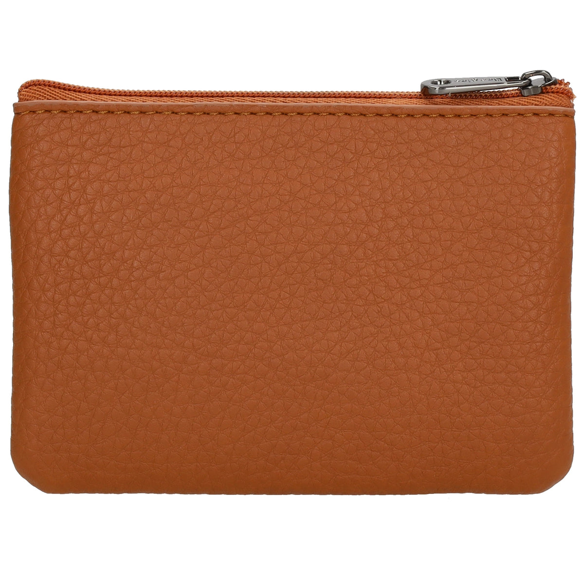 Schlüsseletui 12,5x9cm in Cognac mit Reißverschluss - leder-accessoires.com