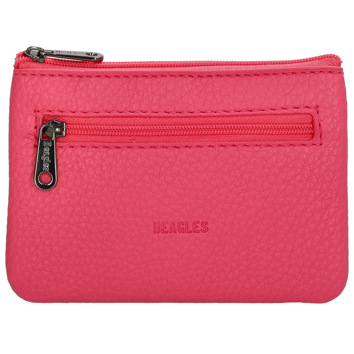 Schlüsseletui 12,5x9cm in Pink mit Reißverschluss - leder-accessoires.com