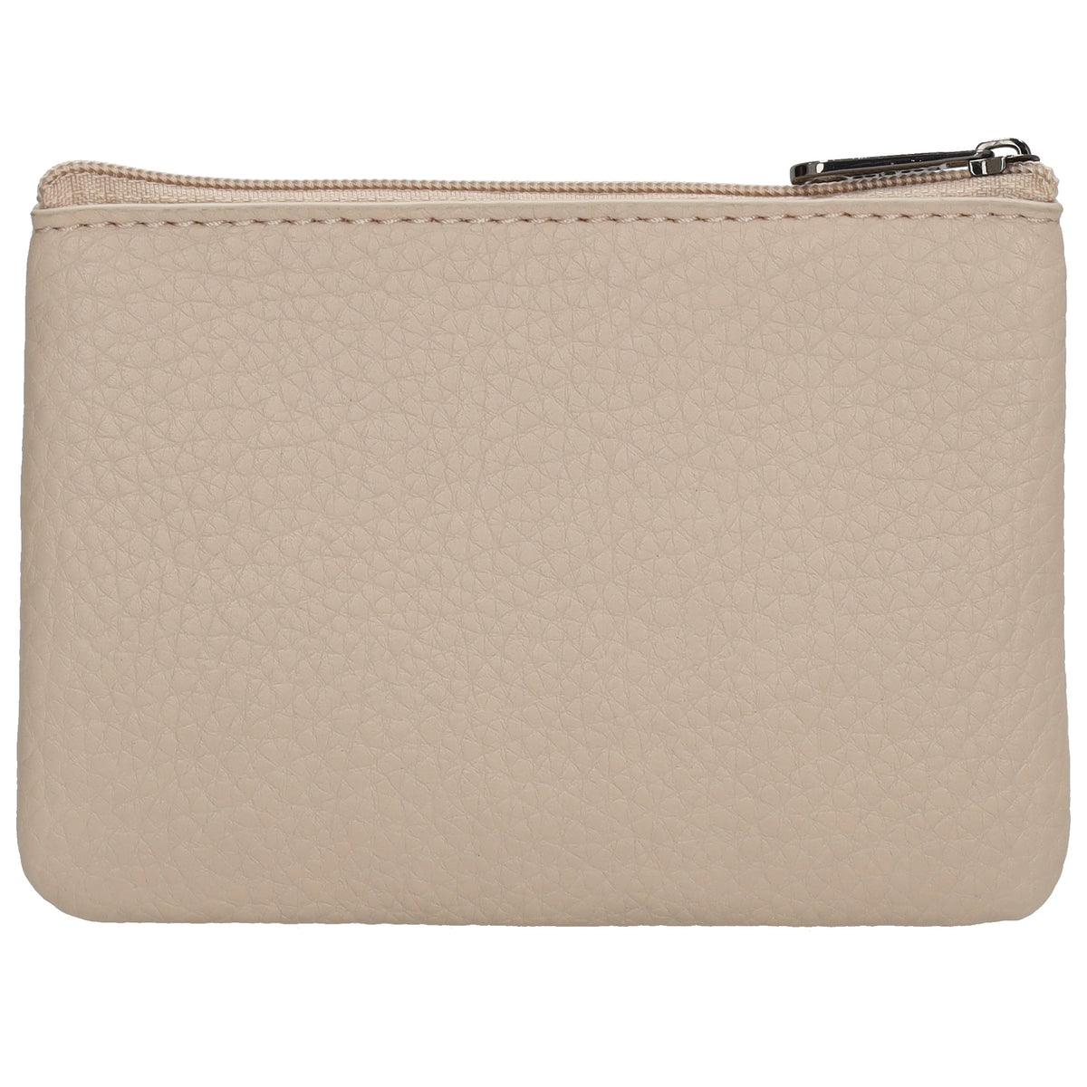 Schlüsseletui 12,5x9cm in Taupe mit Reißverschluss - leder-accessoires.com