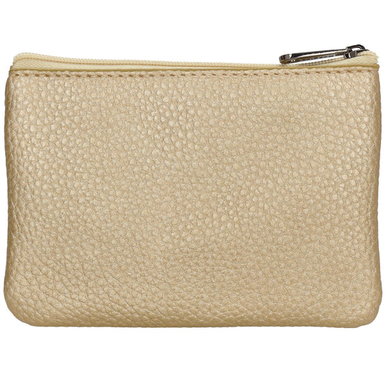 Schlüsseletui 12,5x9cm in Gold-Metallic mit Reißverschluss - leder-accessoires.com