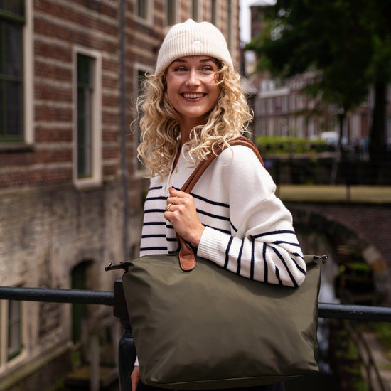 Shopper 51x33cm Schwarz aus Nylon|Polyester - leder-accessoires.com