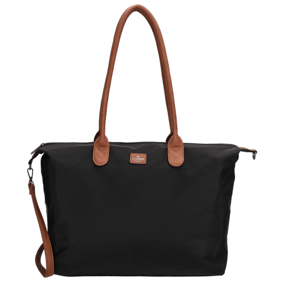 Shopper 51x33cm Schwarz aus Nylon|Polyester - leder-accessoires.com