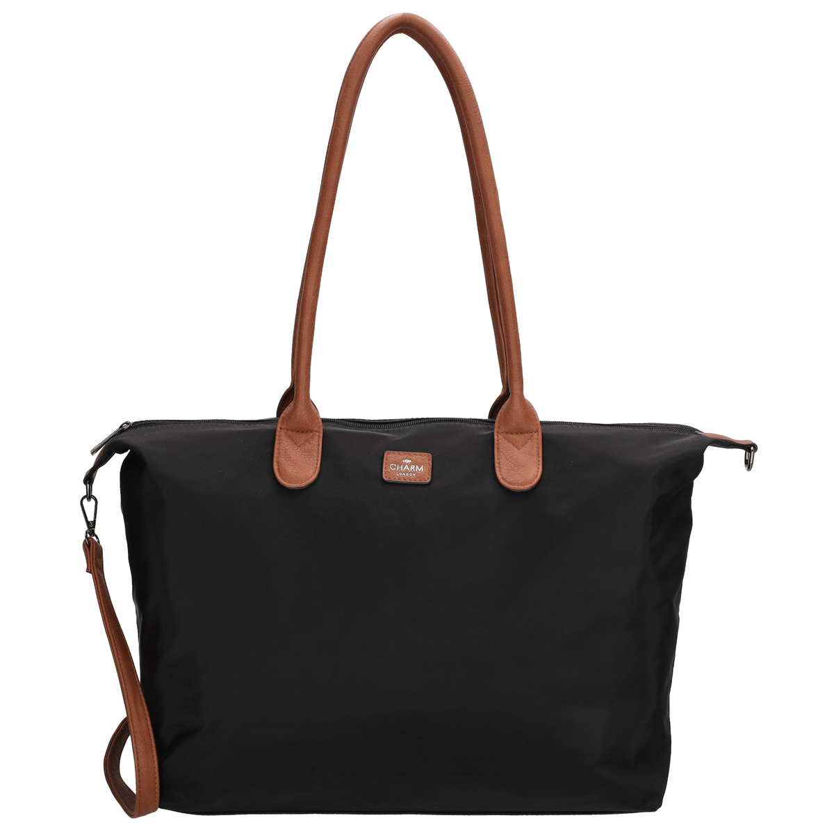Shopper 51x33cm Schwarz aus Nylon|Polyester - leder-accessoires.com